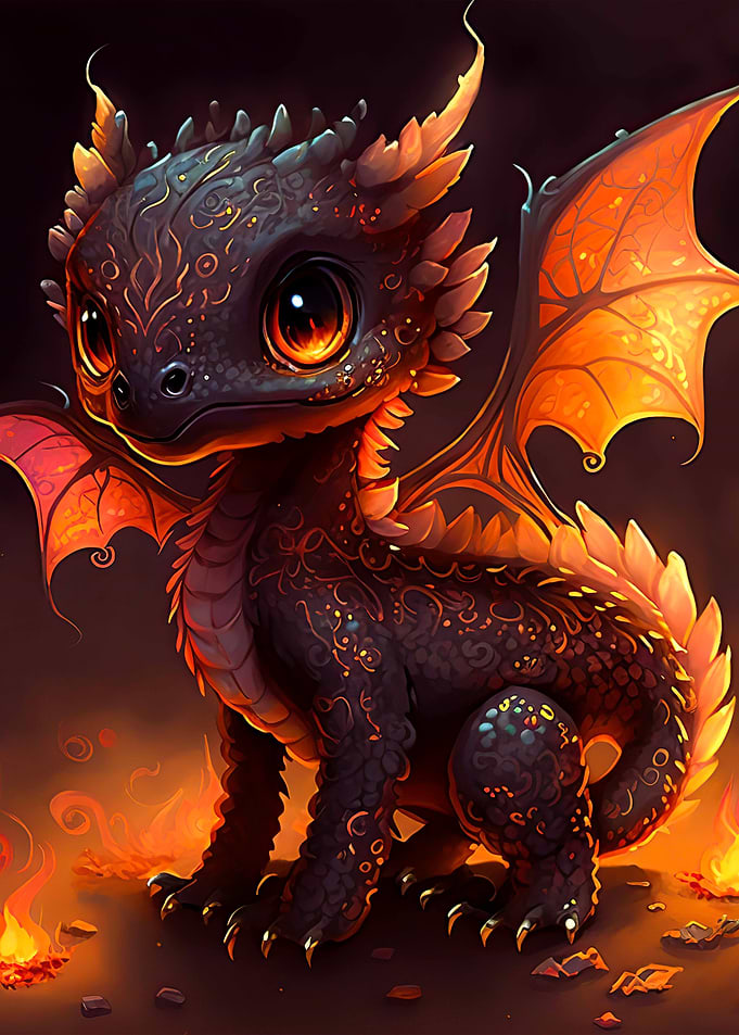 Baby dragon cute