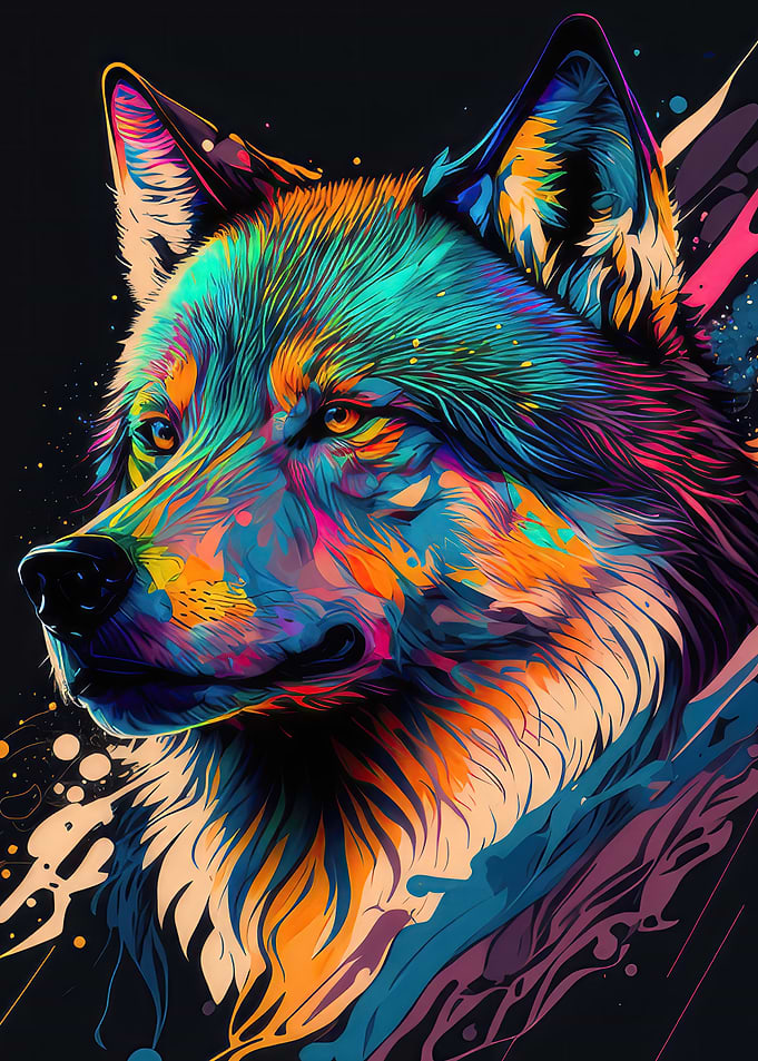 Colourful Wolf