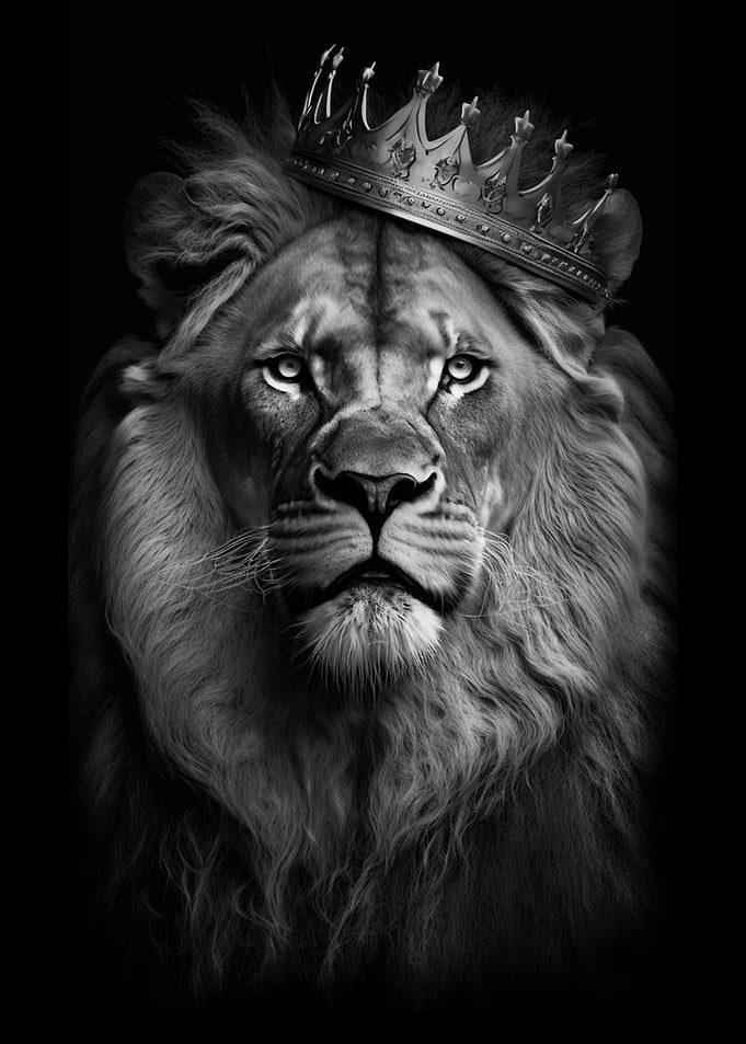 Lion King Wearing Crown