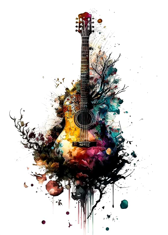 Guitar watercolor