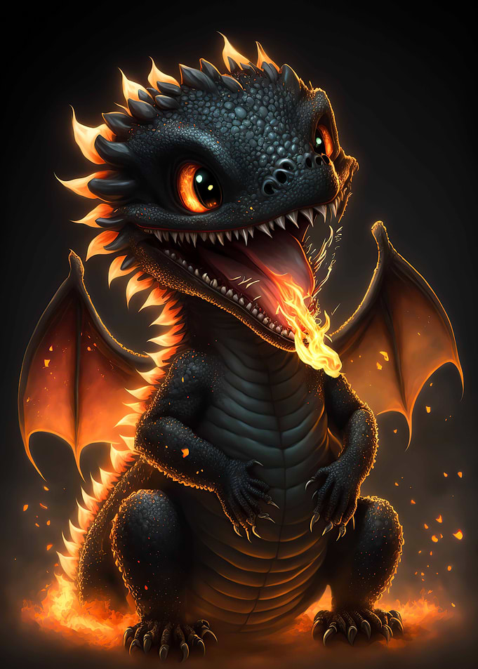 Baby dragon cute