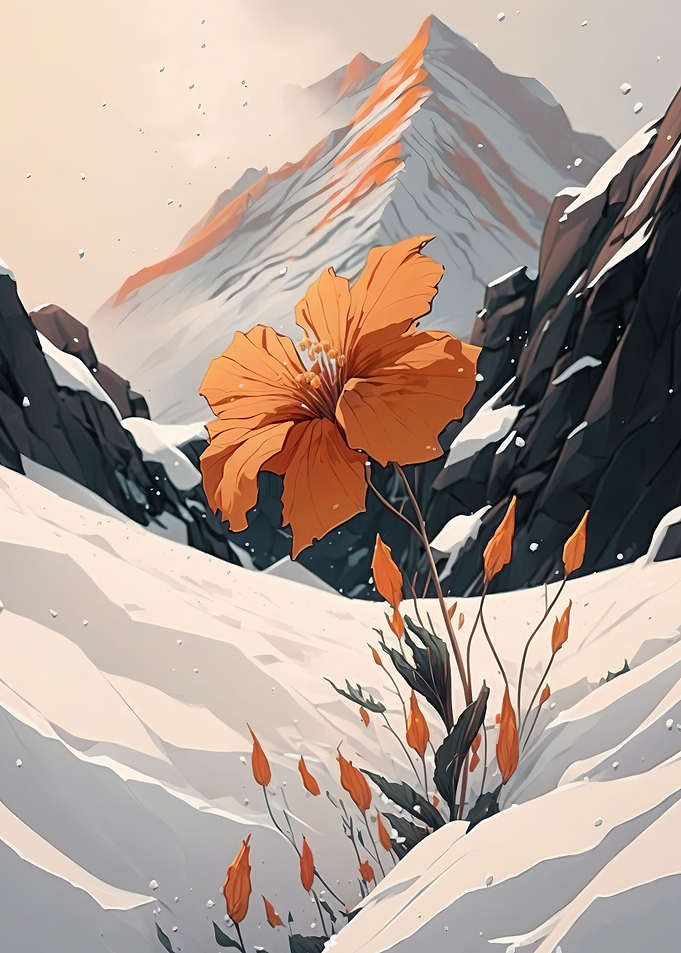 Little orange flowers