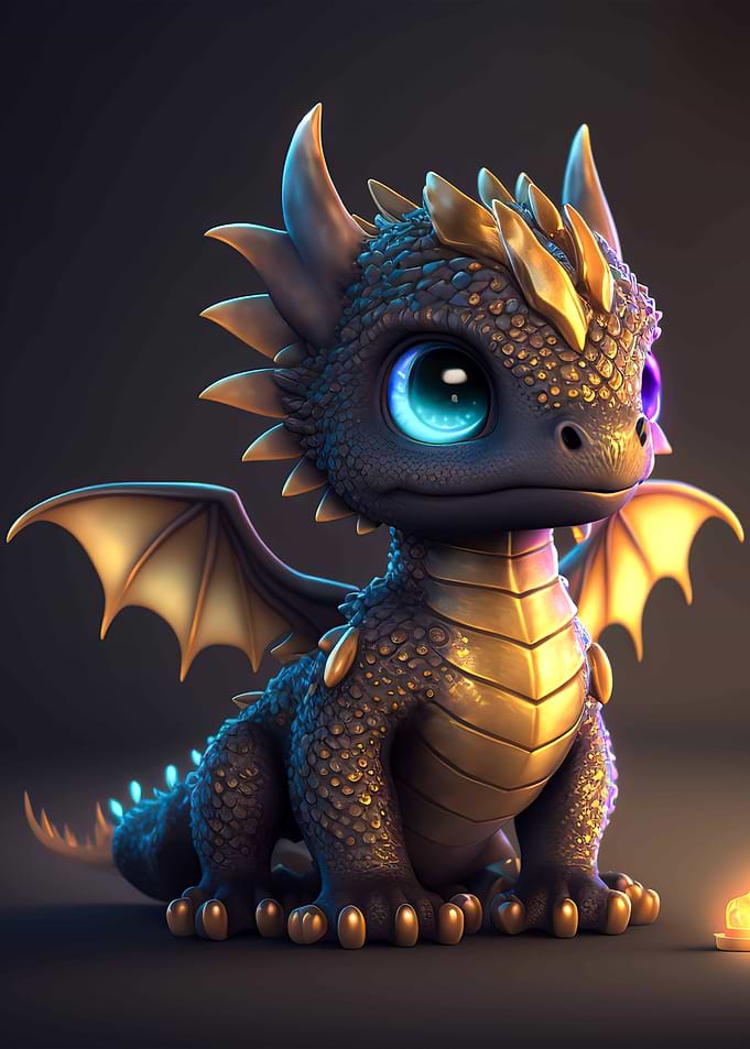 Baby dragon cute