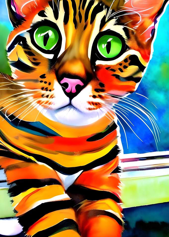 Watercolor Tabby