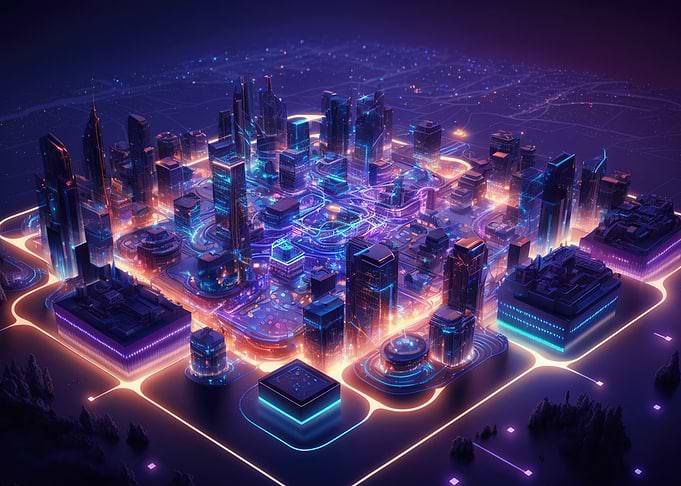 cyberpunk neon city
