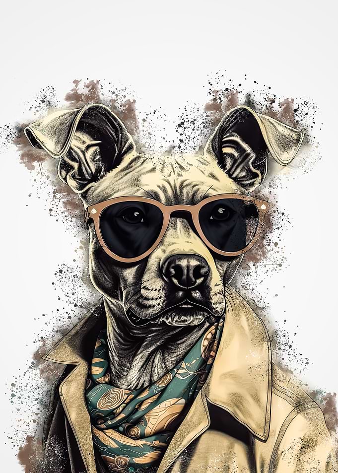 Dog with sunglasses