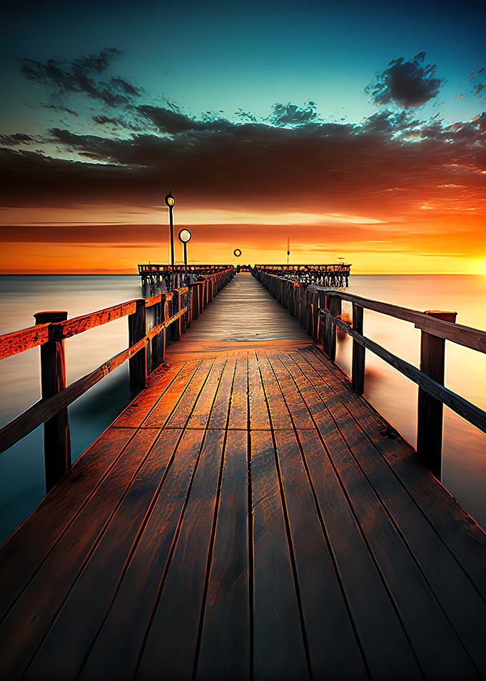 Sunset on lake