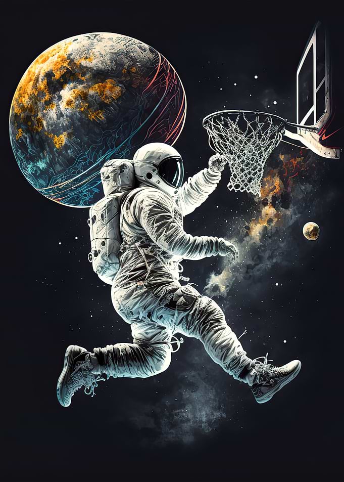 Astronaut Basketball Space