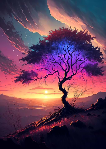 Anime Sunset Scenery
