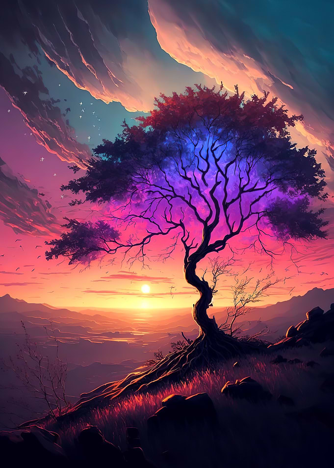 Anime Sunset Scenery