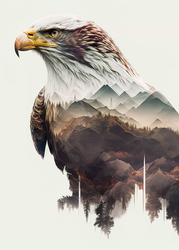 eagle double exposure