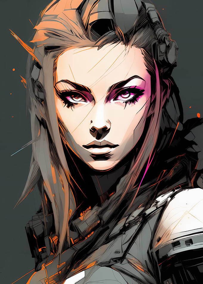 Cyber Girl anime cat