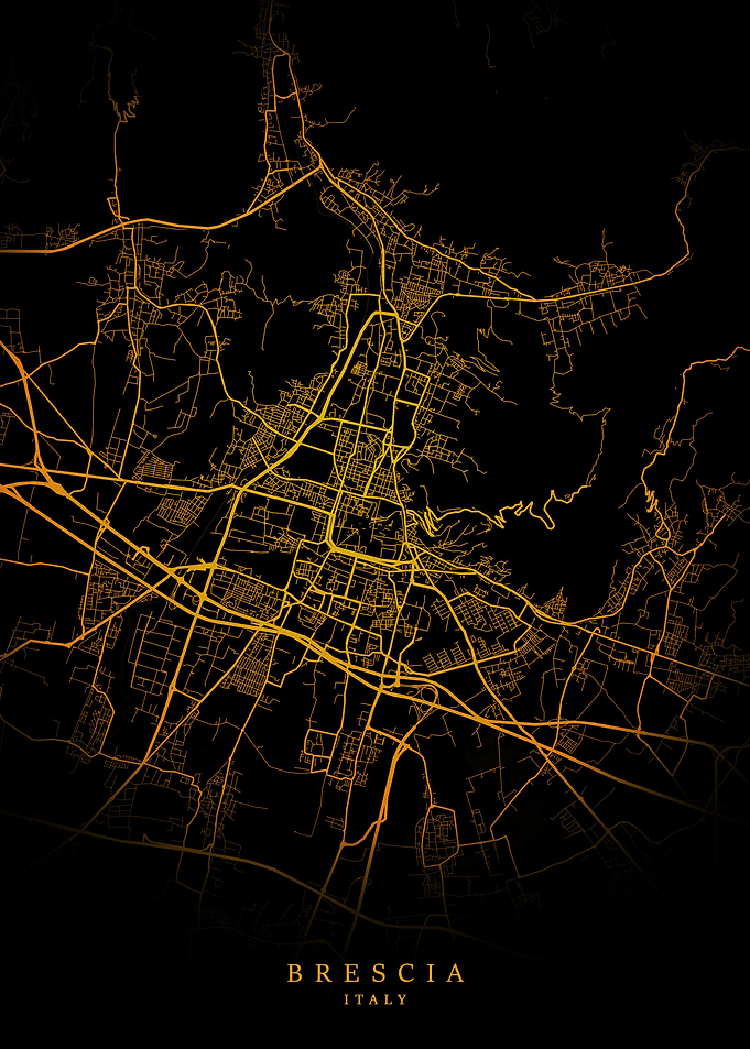 Brescia City Map Gold