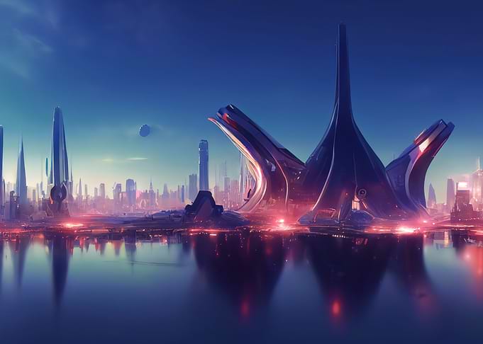 cyberpunk neon city