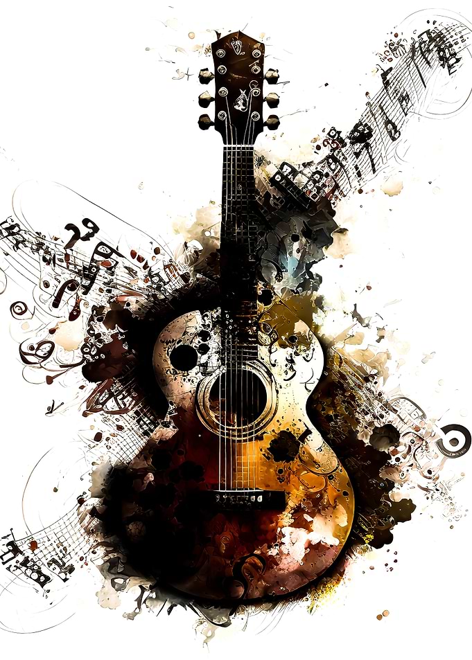 Guitar watercolor