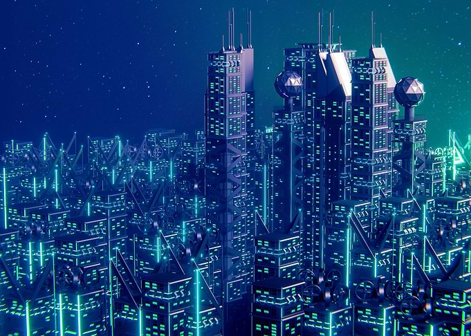 cyberpunk neon city