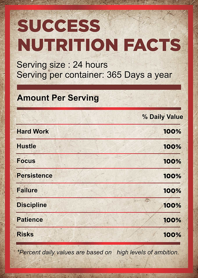 success nutrition facts
