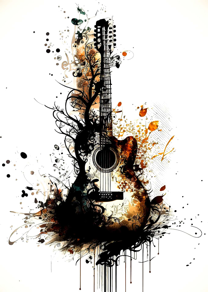 Guitar watercolor
