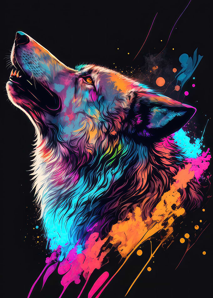 Colourful Wolf