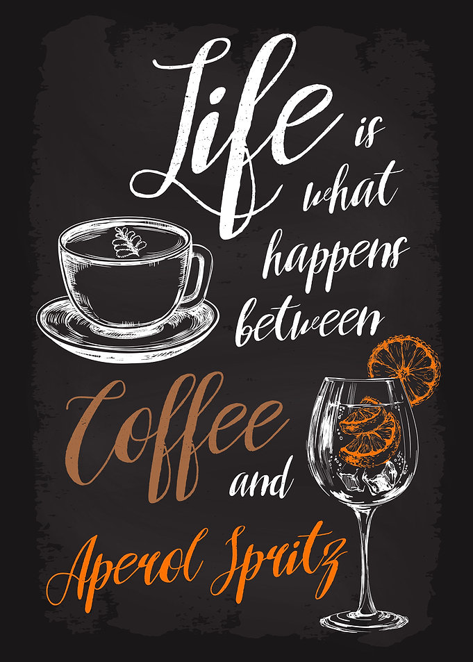Life Happens Coffee Aperol