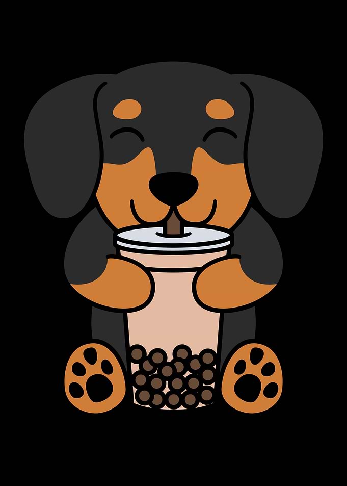 Dachshund Bubble Tea