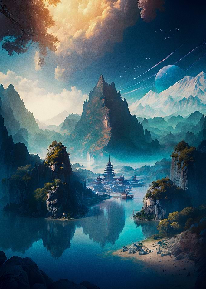 lake and Rocky hills