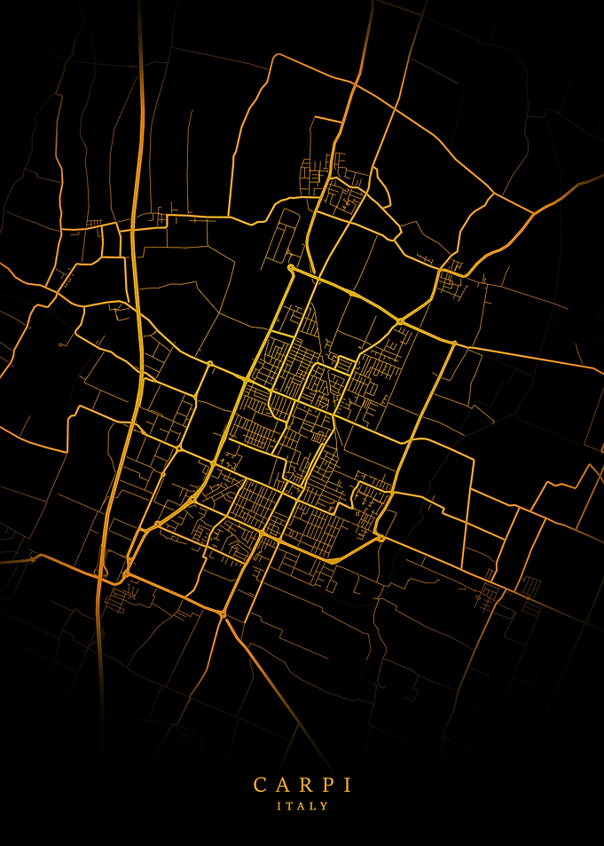 Carpi City Map Gold