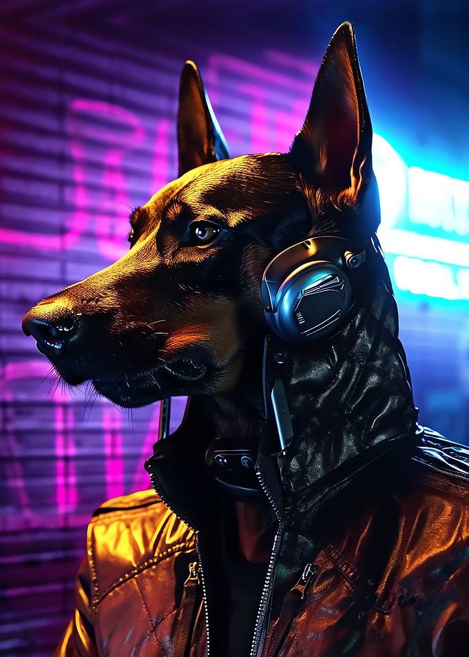 Cyberpunk Dobermann