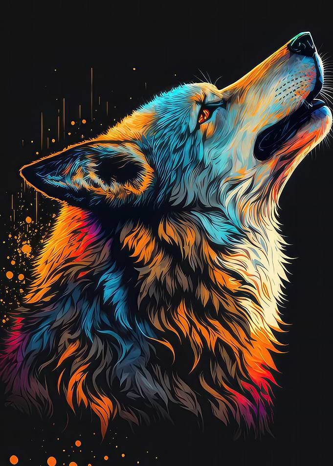 Colourful Wolf