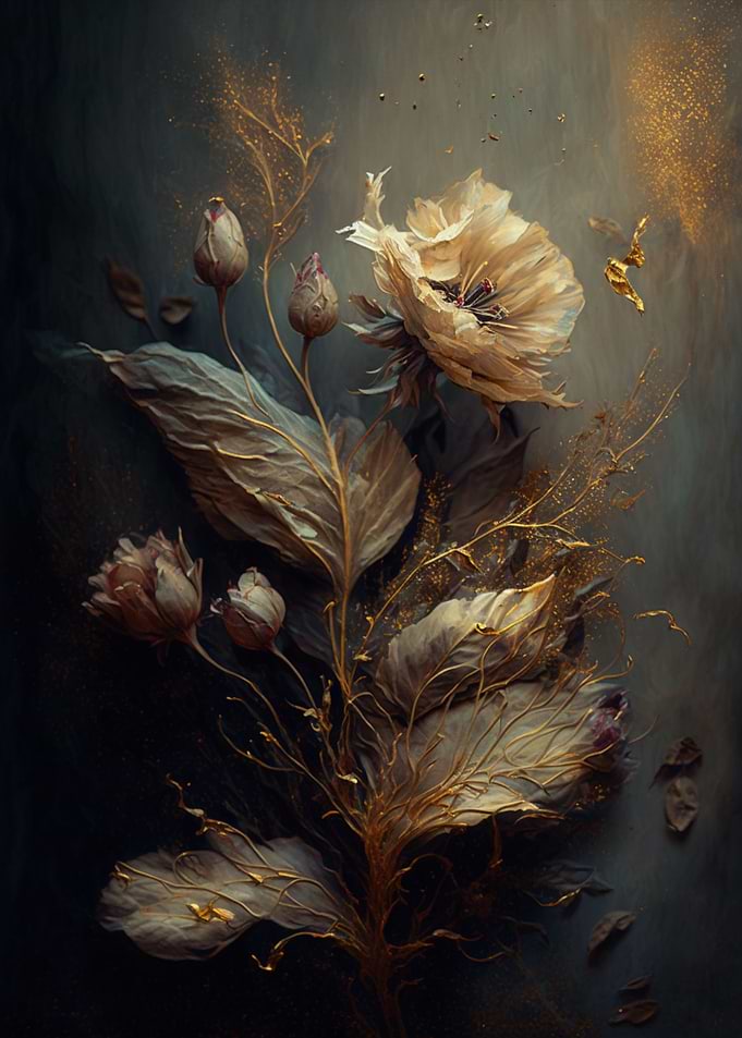 Golden flower tree