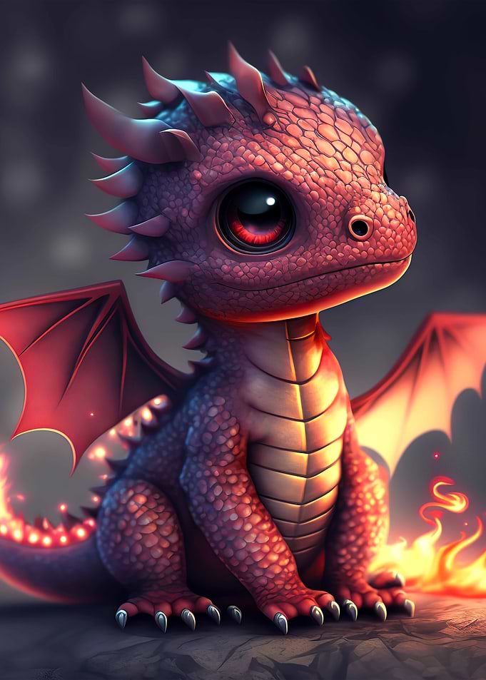 Baby dragon cute