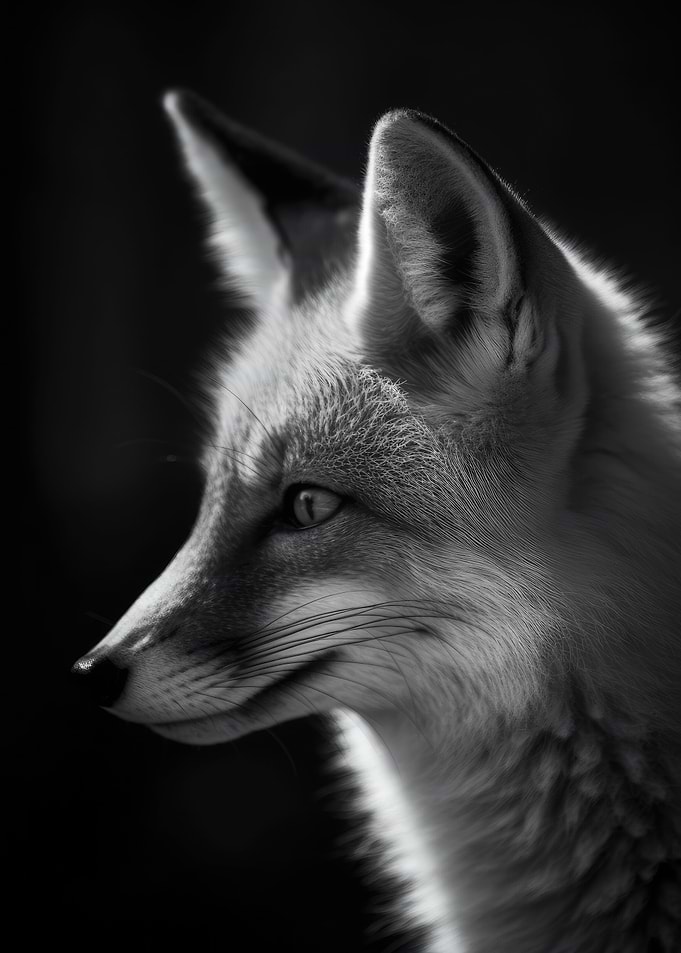 Black and White Fox