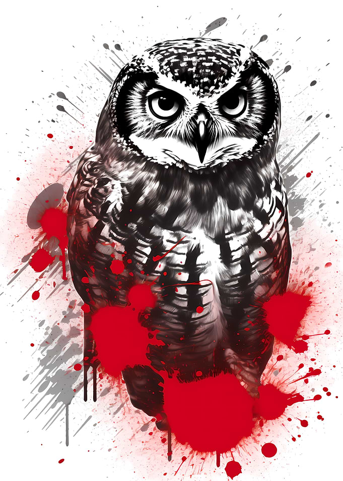 Northern Hawk Owl Painting