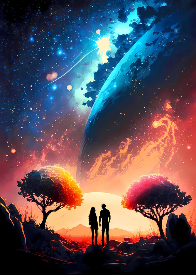 Galactic Twilight Couple