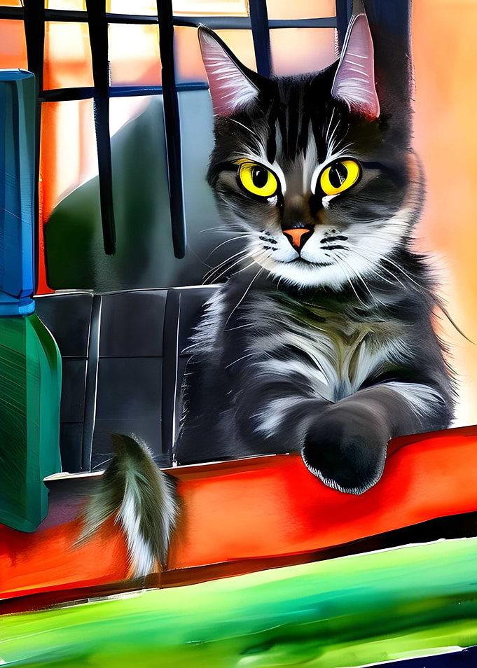 Curious Tabby Portrait