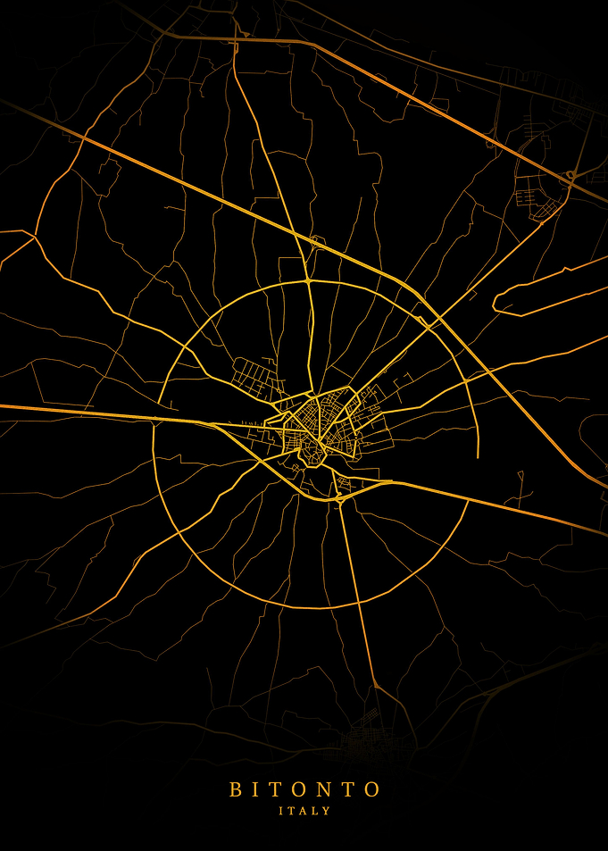 Bitonto City Map Gold
