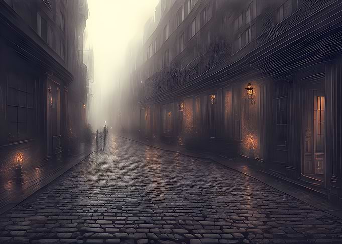 Magical dark alley