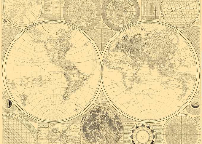 Vintage Terraqueous Globe