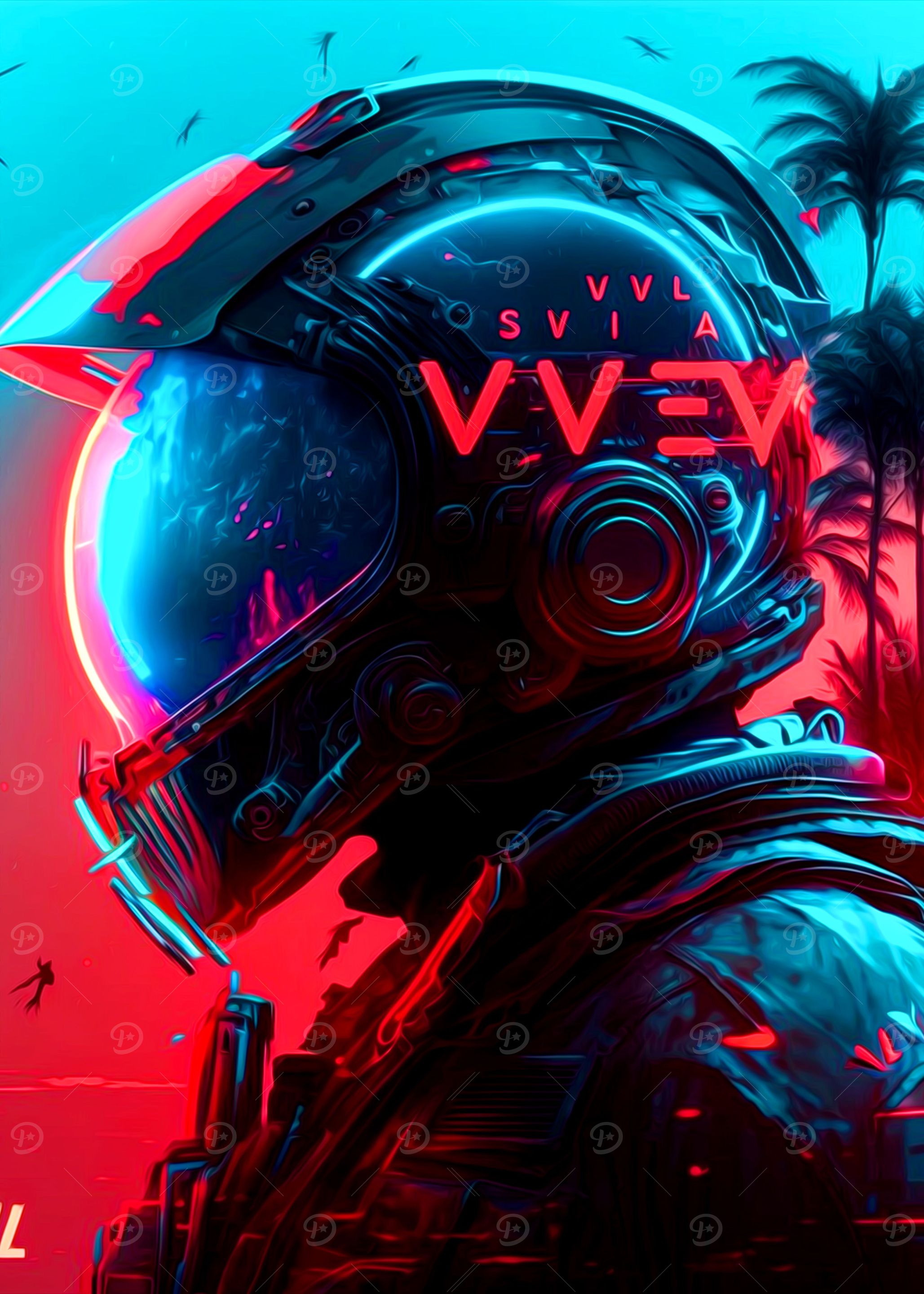 Cyberpunk Astronaut