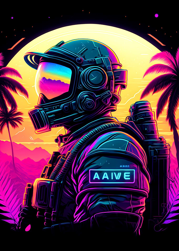 Cyberpunk Astronaut