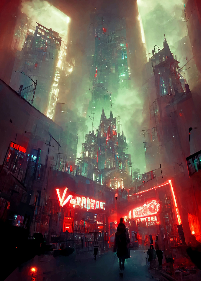 Cyberpunk neon night
