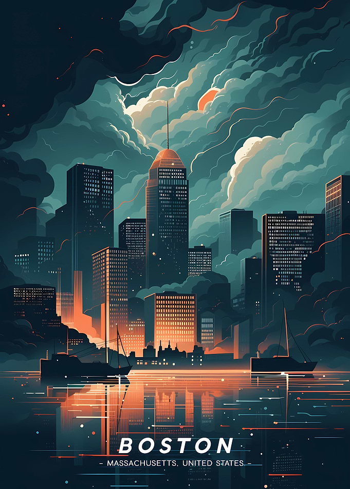 Boston Skyscraper horizon