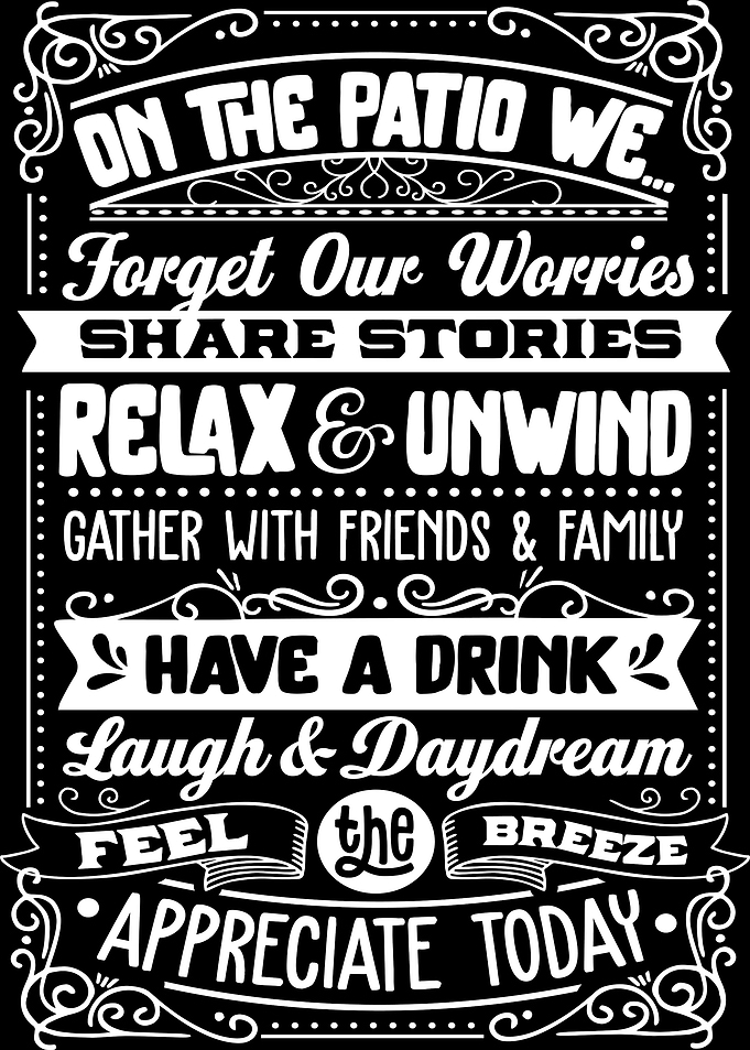 On The Patio Rules Poster
