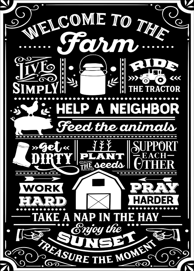 Welcome To The Farm Poster