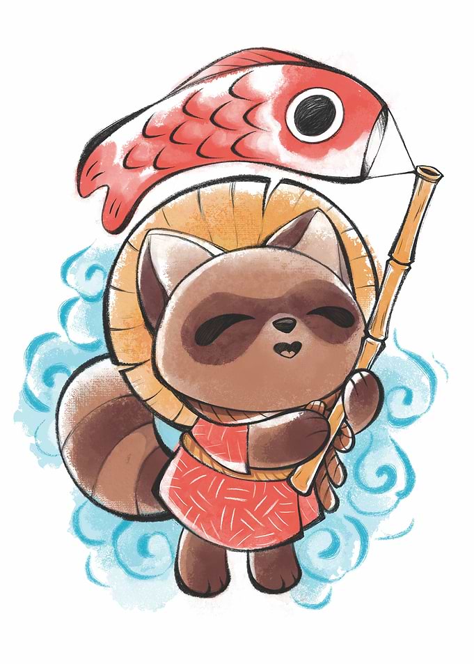 Koinobori Tanuki