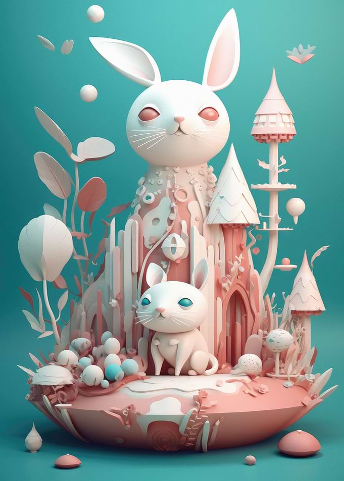 Majestic Rabbit and Castle