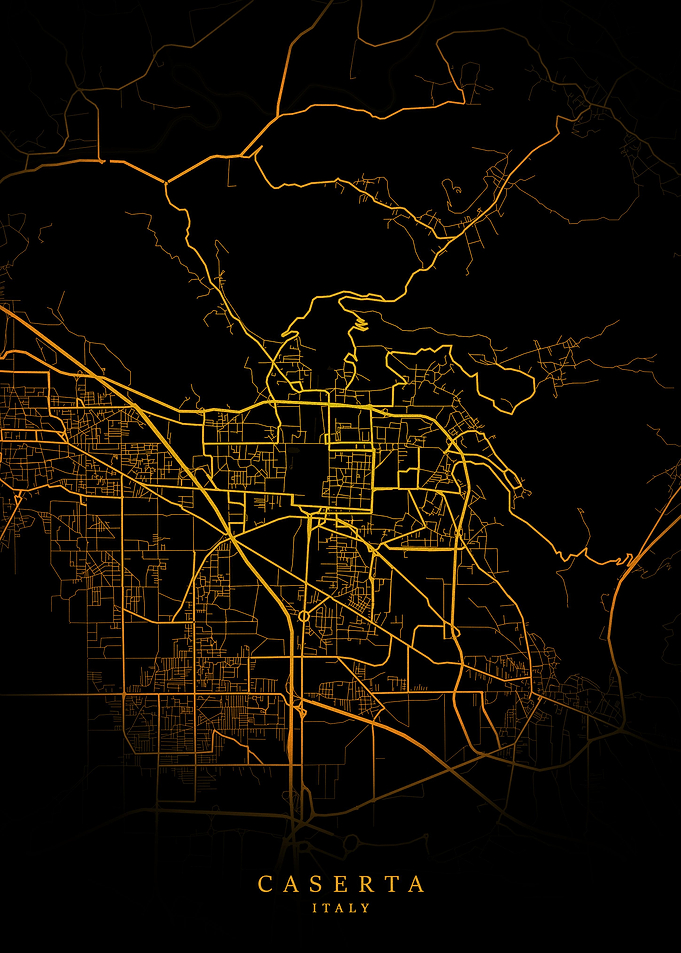 Caserta City Map Gold