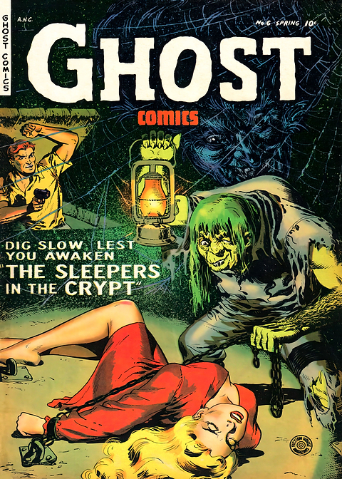 Ghost Comics 06 — golden age comic art on metal