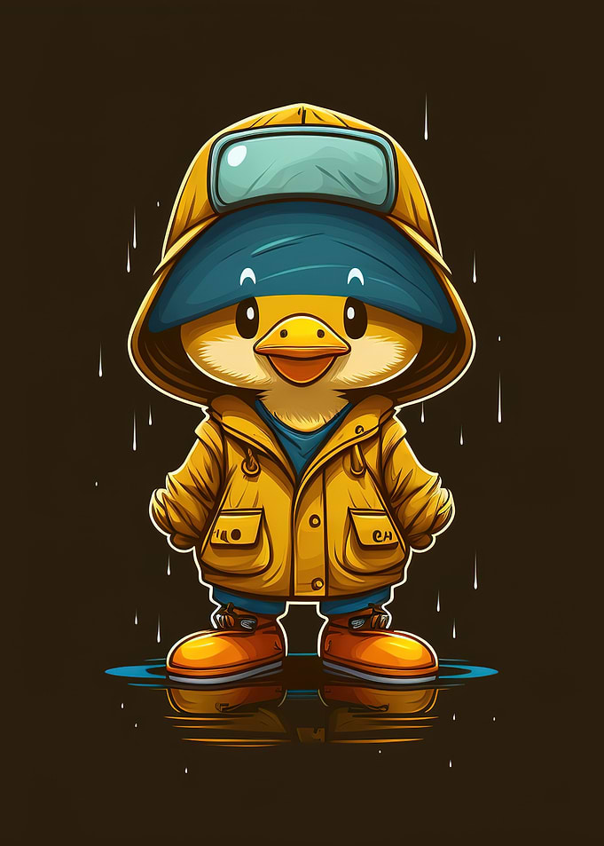 Cute cartoon duck