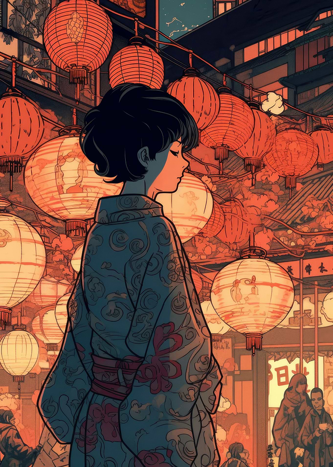 Asian Woman Manga Style